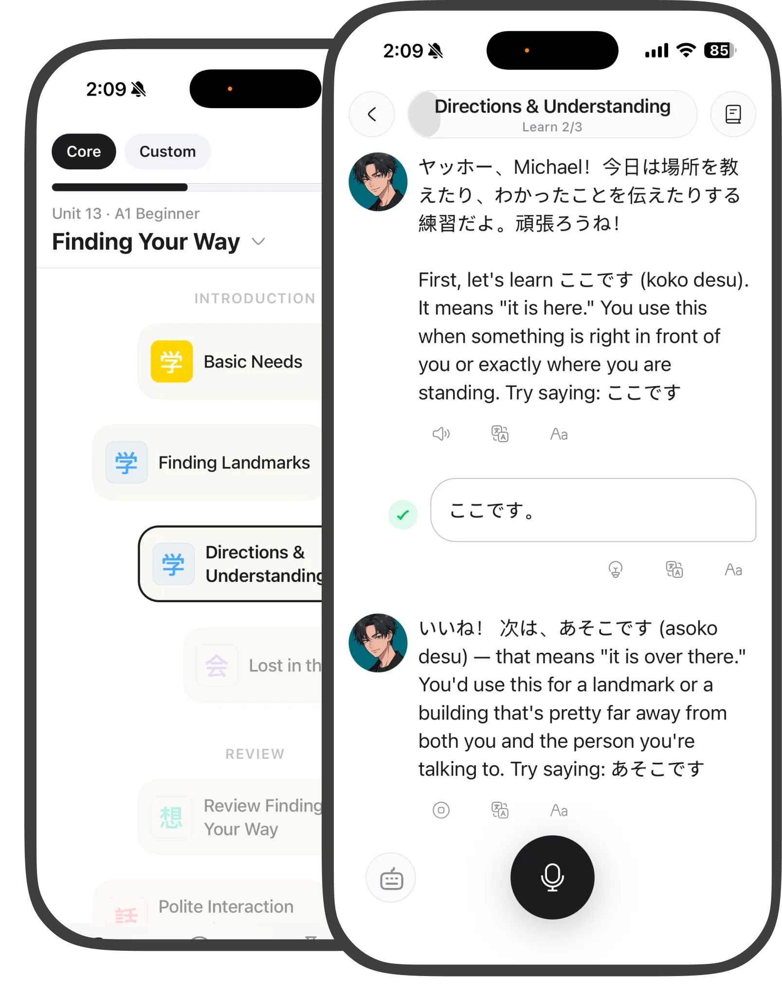 A real lesson. Disguised as a chat.